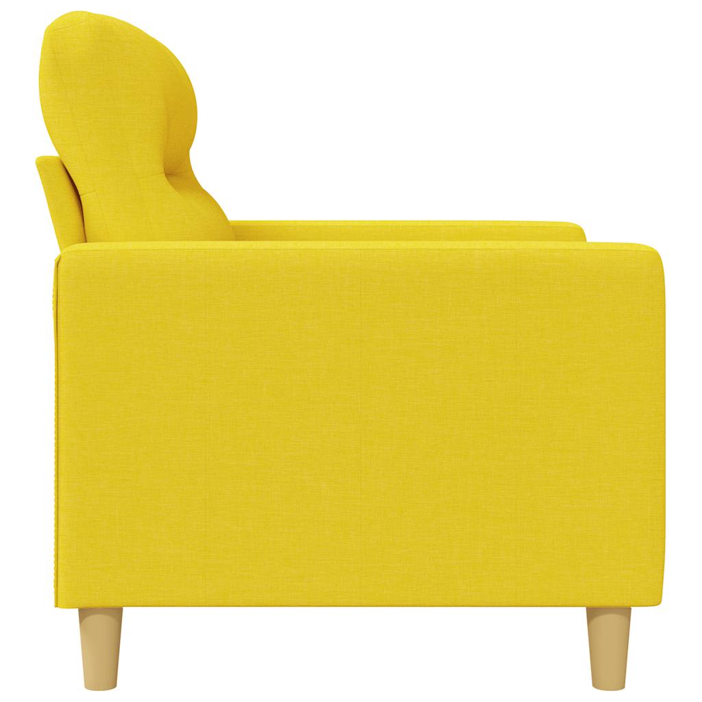 2-Sitzer-Sofa Hellgelb 140 cm Stoff