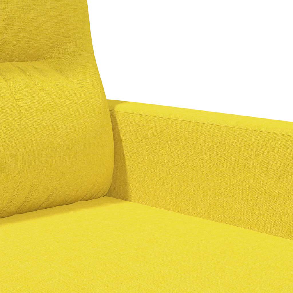 2-Sitzer-Sofa Hellgelb 140 cm Stoff