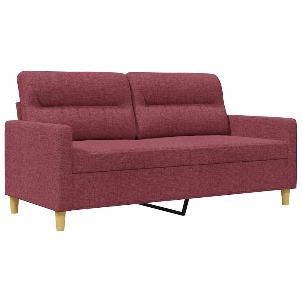 2-Sitzer-Sofa Weinrot 140 cm Stoff