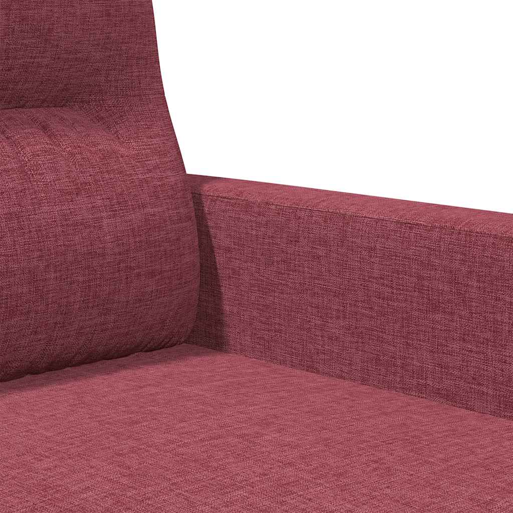2-Sitzer-Sofa Weinrot 140 cm Stoff