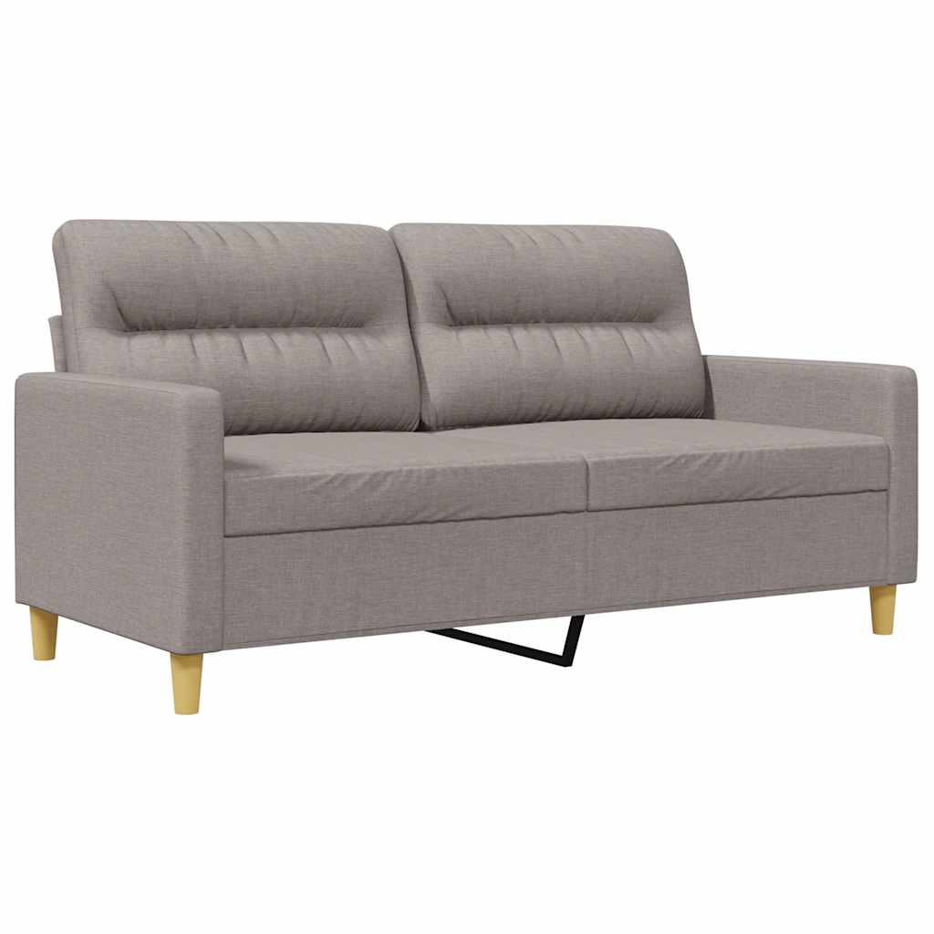 2-Sitzer-Sofa Taupe 140 cm Stoff