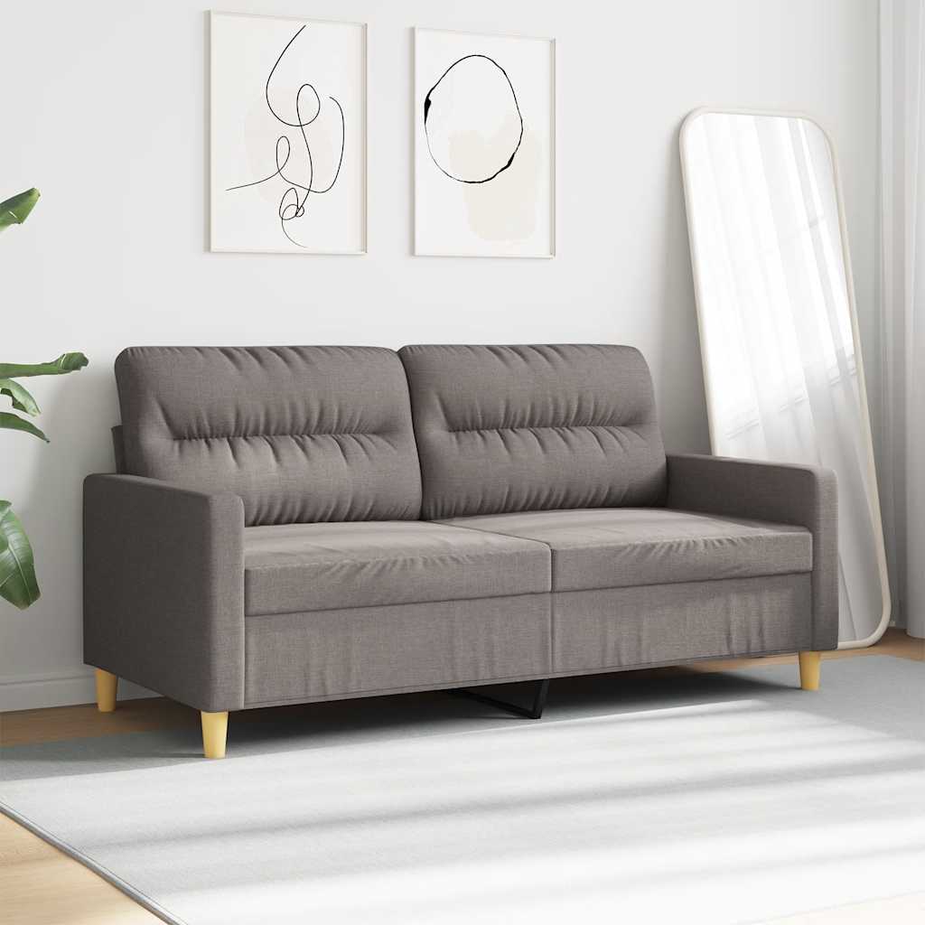 2-Sitzer-Sofa Taupe 140 cm Stoff