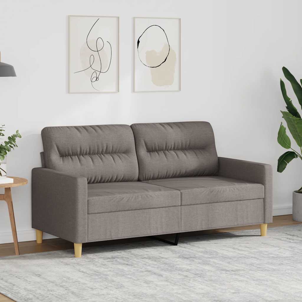 2-Sitzer-Sofa Taupe 140 cm Stoff
