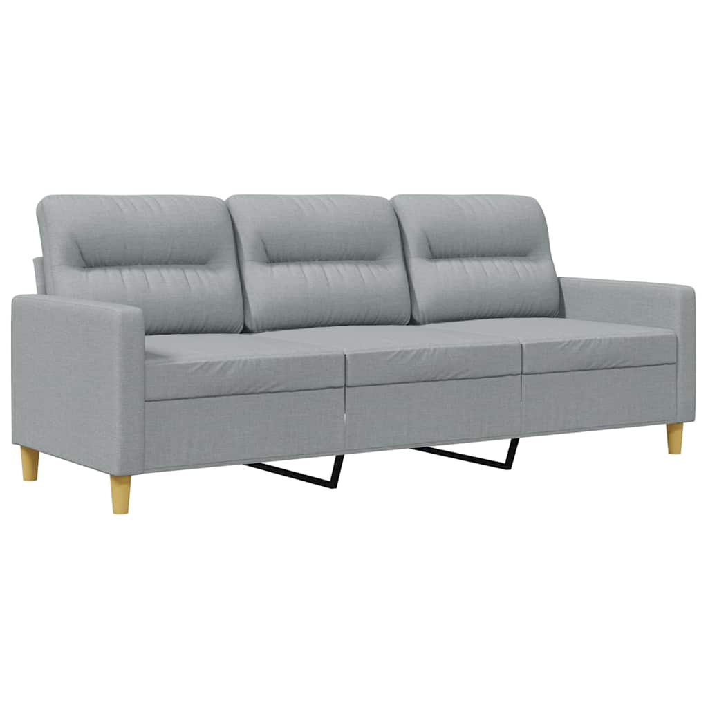 3-Sitzer-Sofa Hellgrau 180 cm Stoff