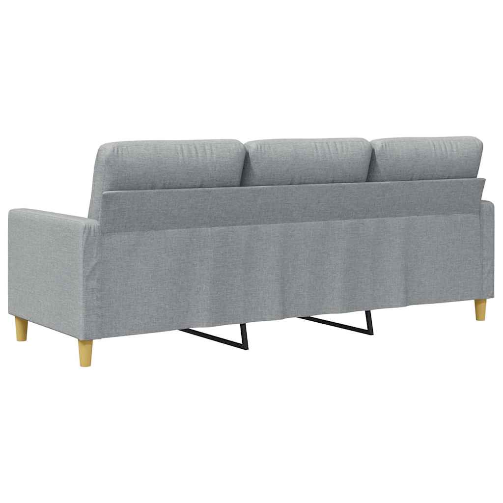 3-Sitzer-Sofa Hellgrau 180 cm Stoff