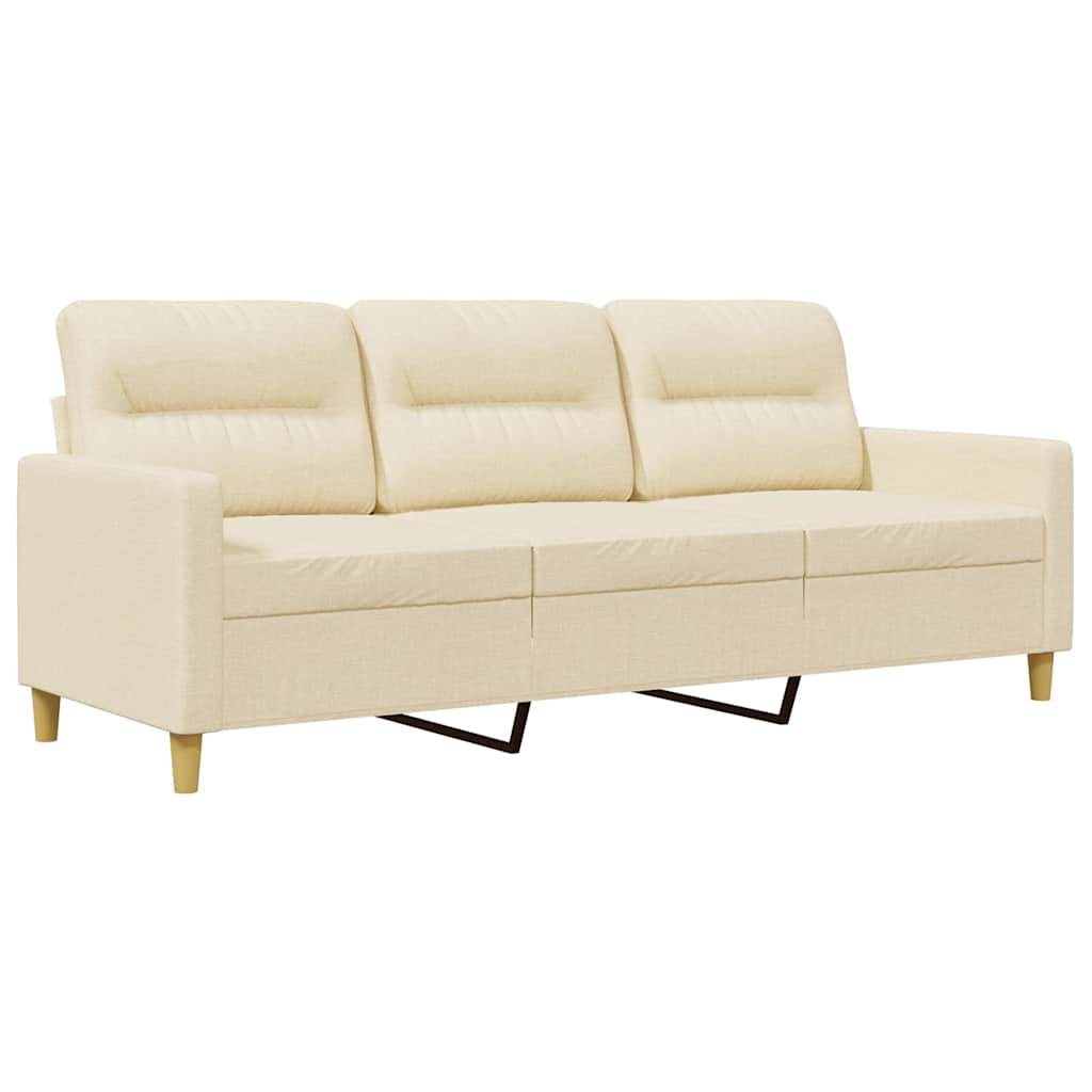 3-Sitzer-Sofa Creme 180 cm Stoff
