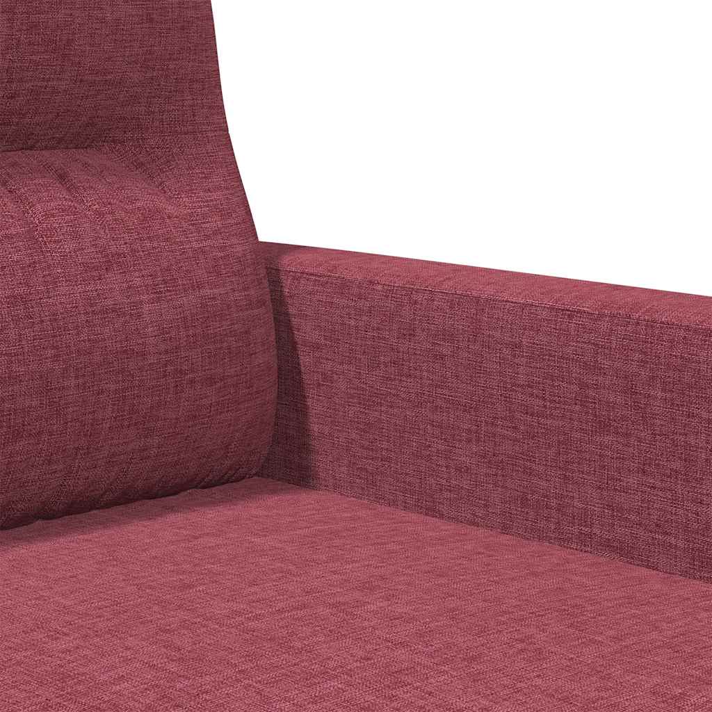3-Sitzer-Sofa Weinrot 180 cm Stoff
