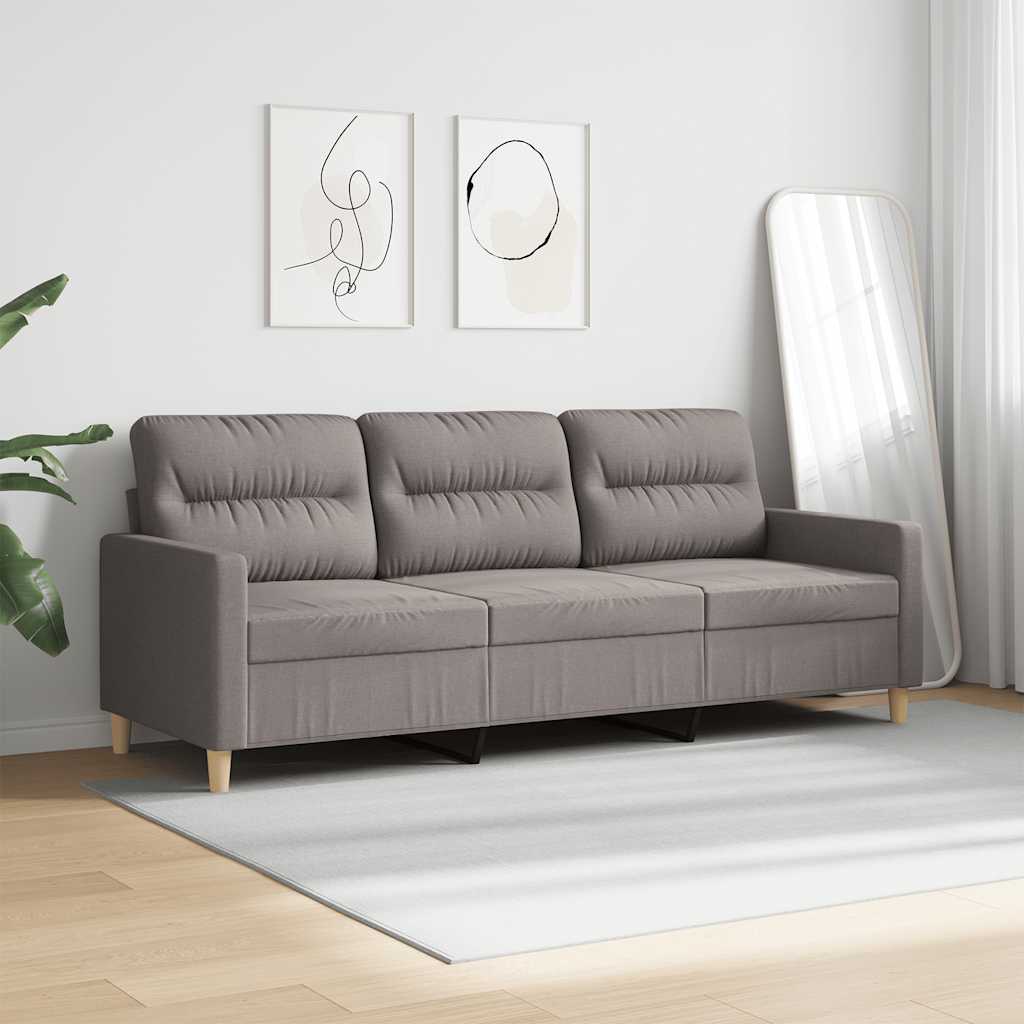 3-Sitzer-Sofa Taupe 180 cm Stoff