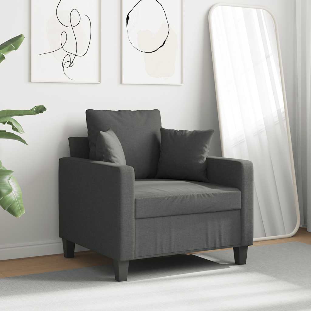 Sessel Dunkelgrau 60 cm Stoff