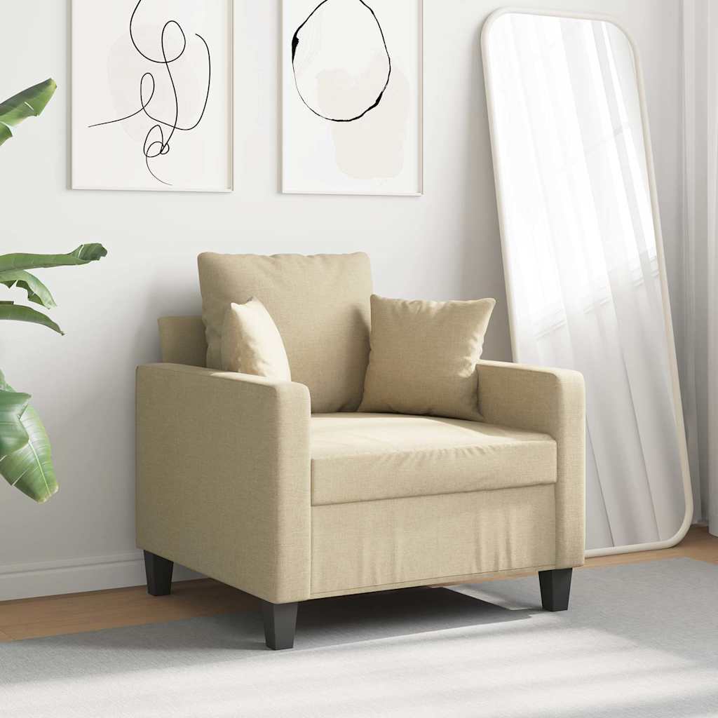 Sessel Creme 60 cm Stoff