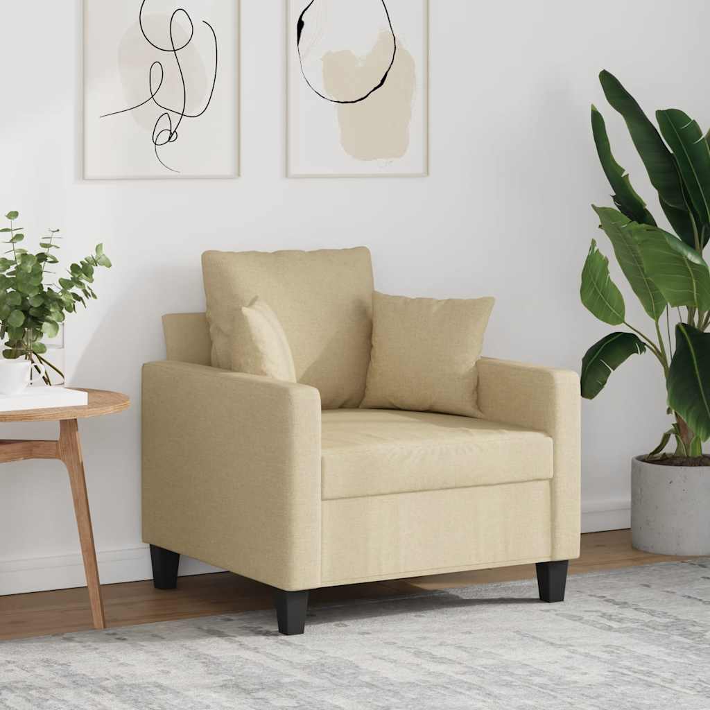 Sessel Creme 60 cm Stoff