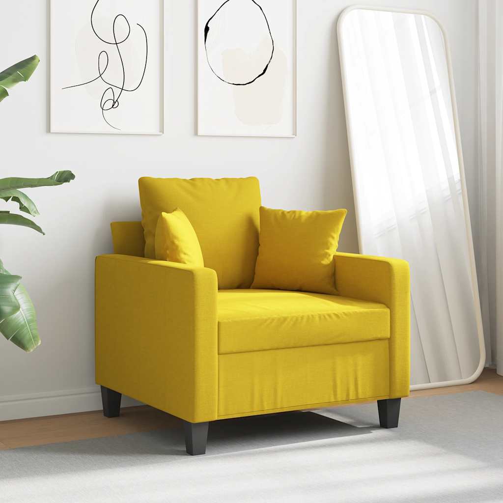 Sessel Hellgelb 60 cm Stoff