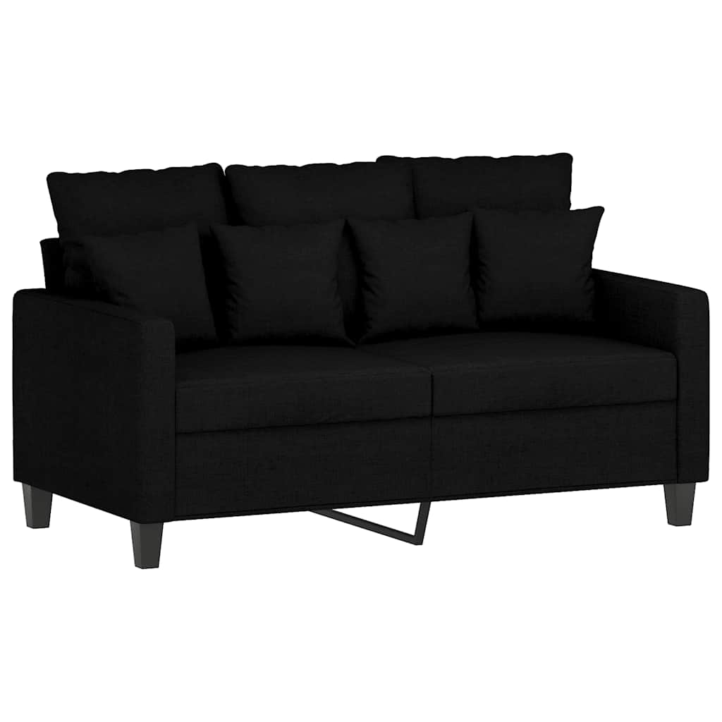2-Sitzer-Sofa Schwarz 120 cm Stoff