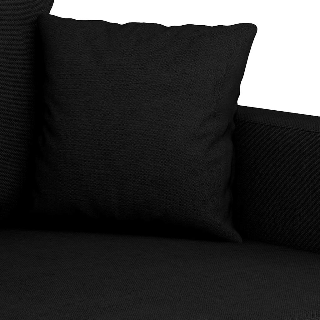 2-Sitzer-Sofa Schwarz 120 cm Stoff