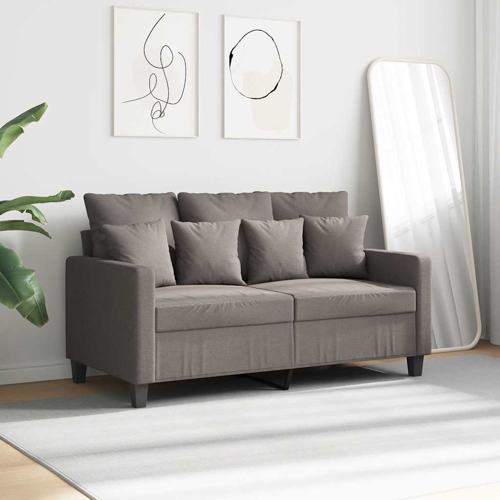 2-Sitzer-Sofa Taupe 120 cm Stoff