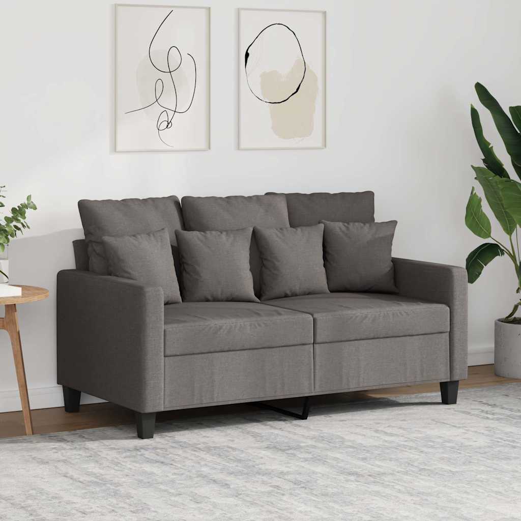2-Sitzer-Sofa Taupe 120 cm Stoff