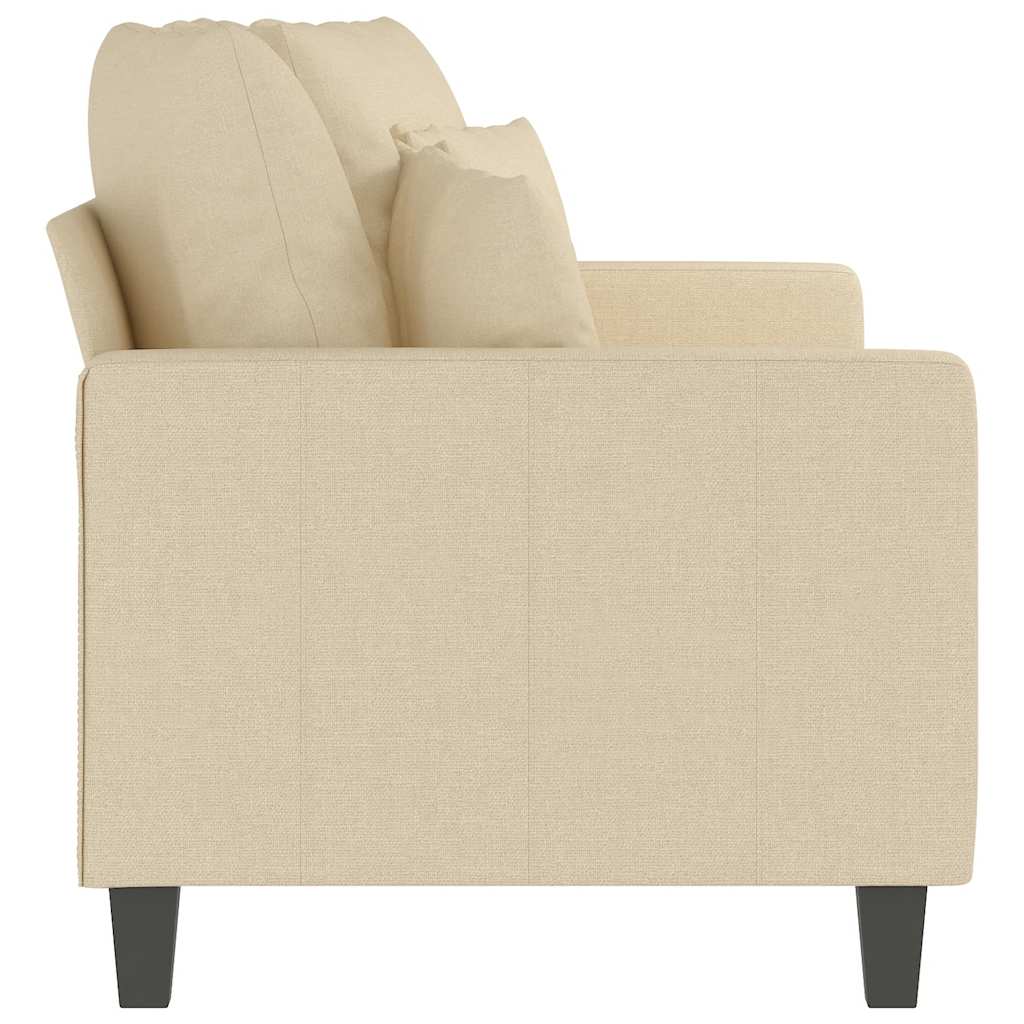 2-Sitzer-Sofa Creme 140 cm Stoff
