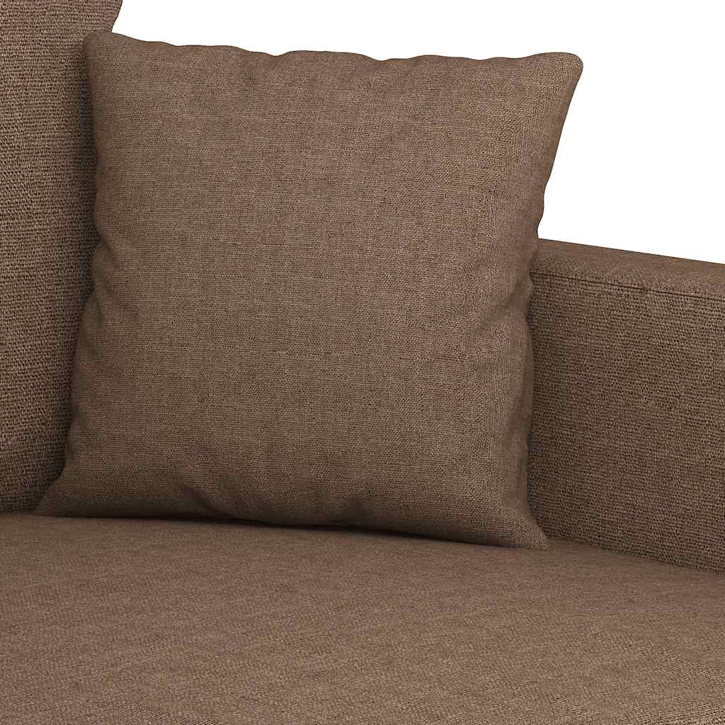 2-Sitzer-Sofa Braun 140 cm Stoff