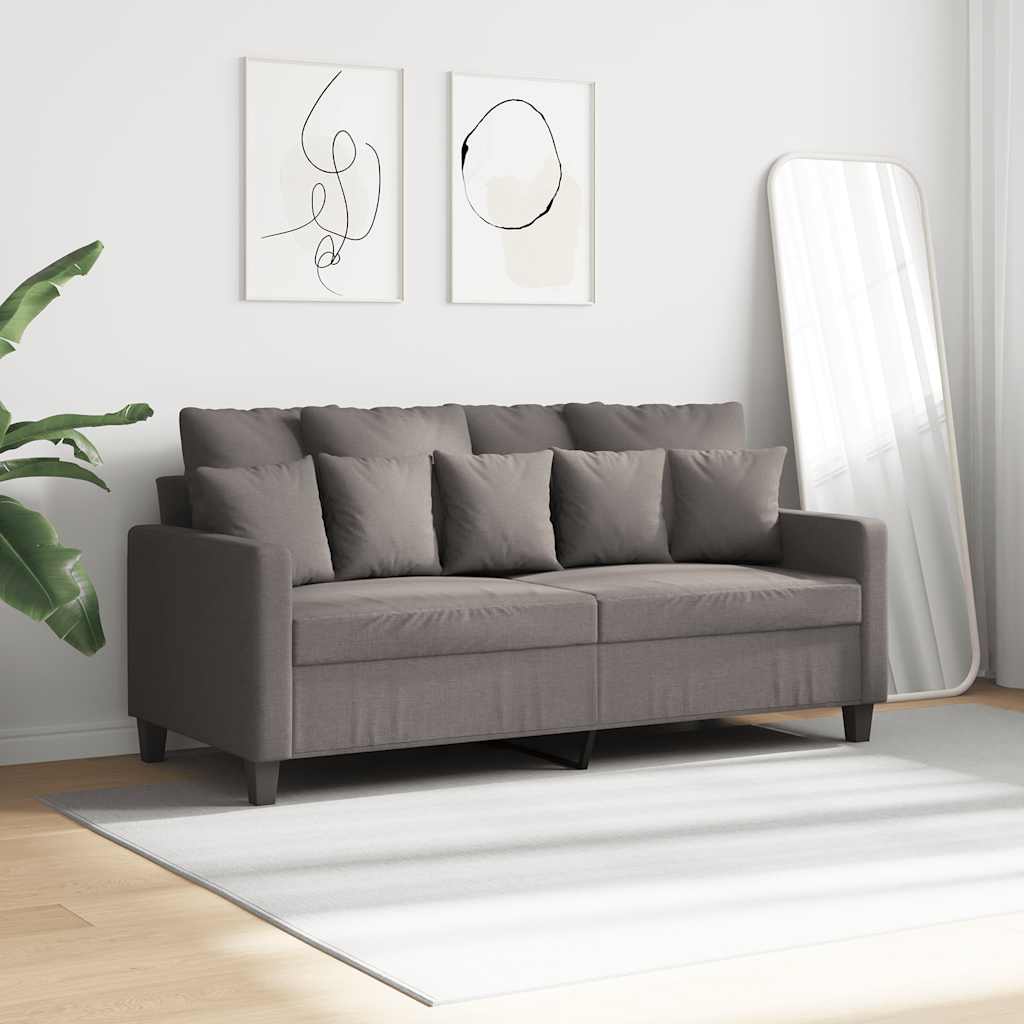 2-Sitzer-Sofa Taupe 140 cm Stoff