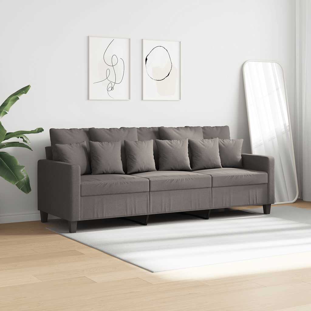 3-Sitzer-Sofa Taupe 180 cm Stoff