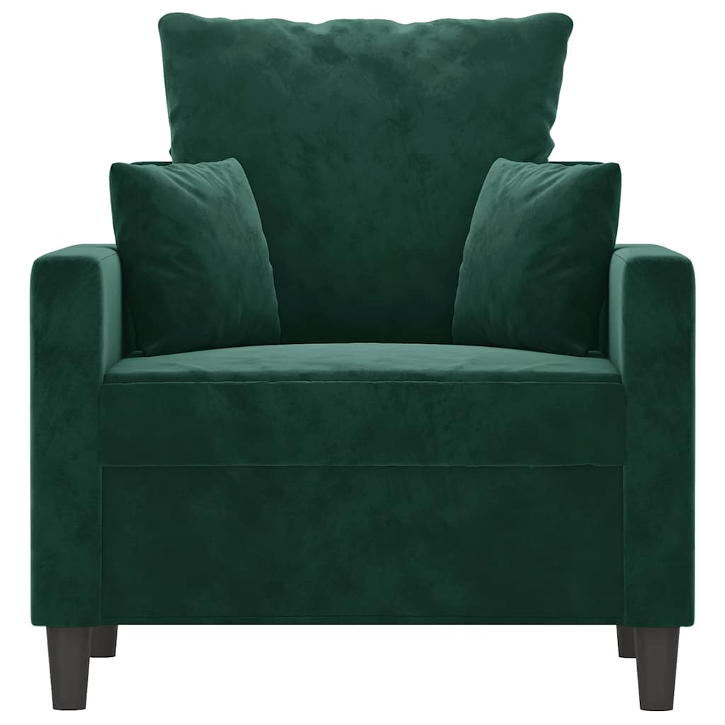 Sessel Dunkelgrün 60 cm Samt