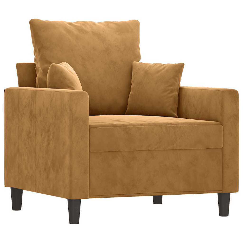 Sessel Braun 60 cm Samt
