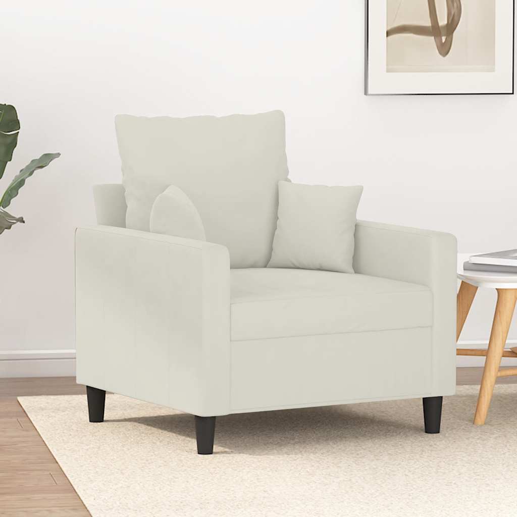 Sessel Creme 60 cm Samt