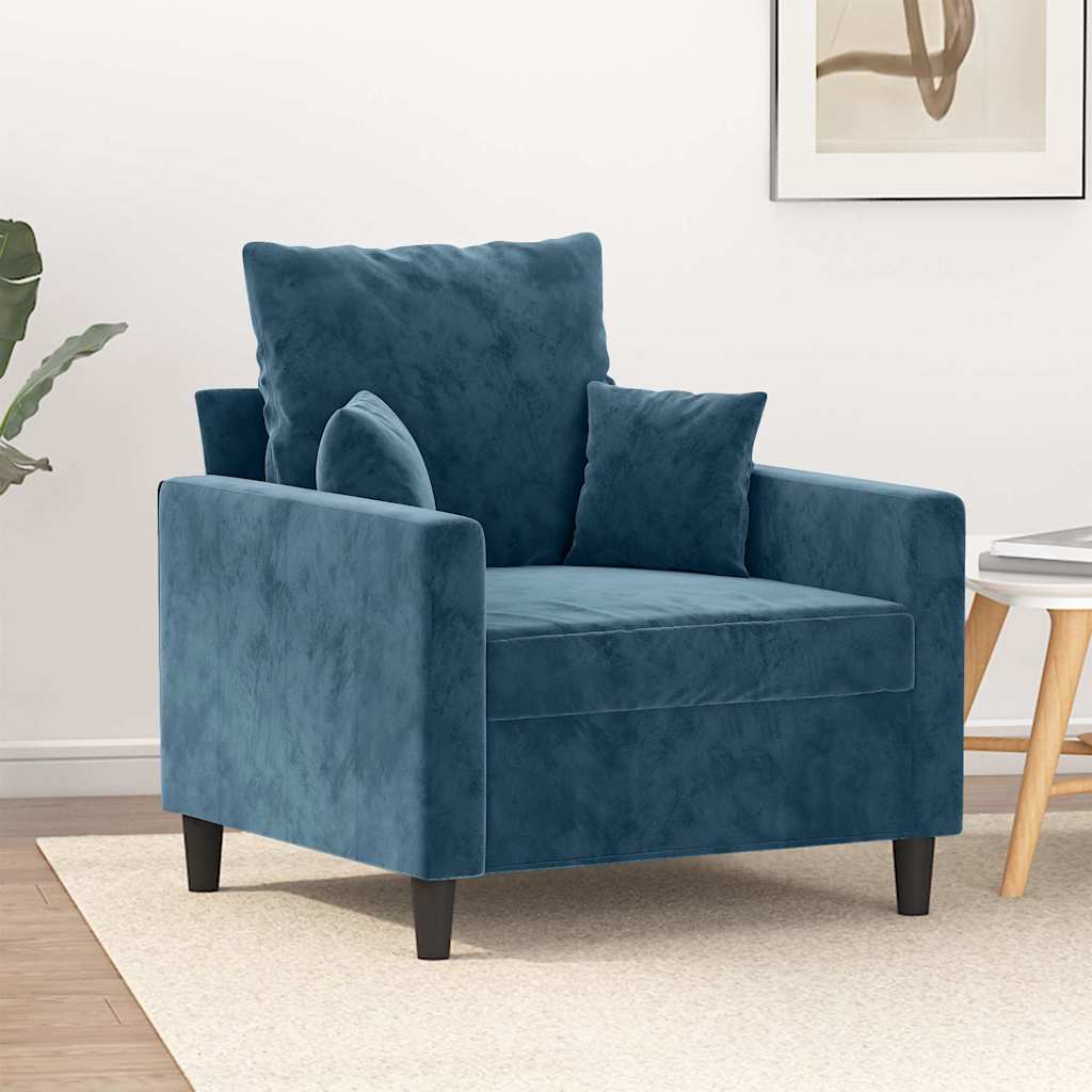 Sessel Blau 60 cm Samt