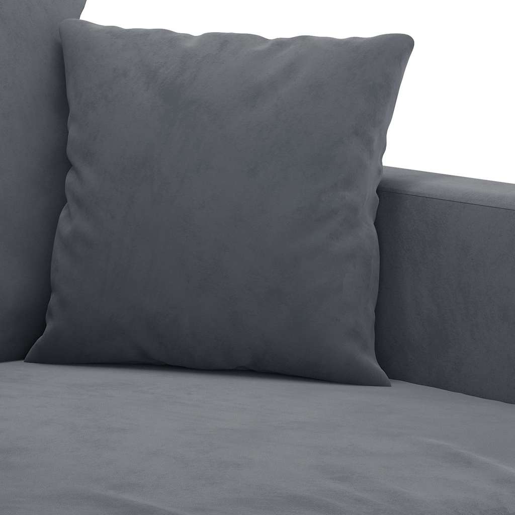 2-Sitzer-Sofa Dunkelgrau 120 cm Samt