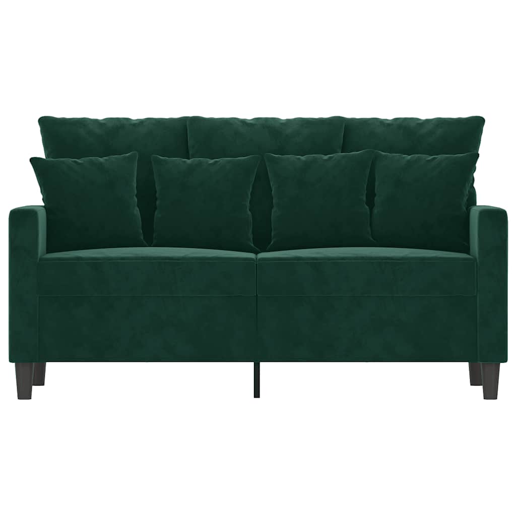 2-Sitzer-Sofa Dunkelgrün 120 cm Samt