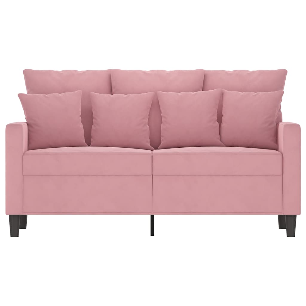 2-Sitzer-Sofa Rosa 120 cm Samt