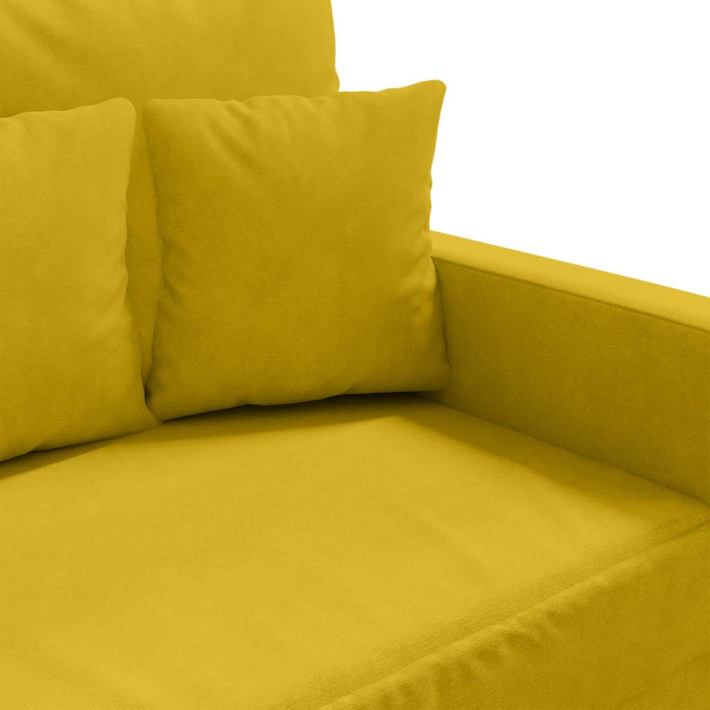 2-Sitzer-Sofa Gelb 120 cm Samt