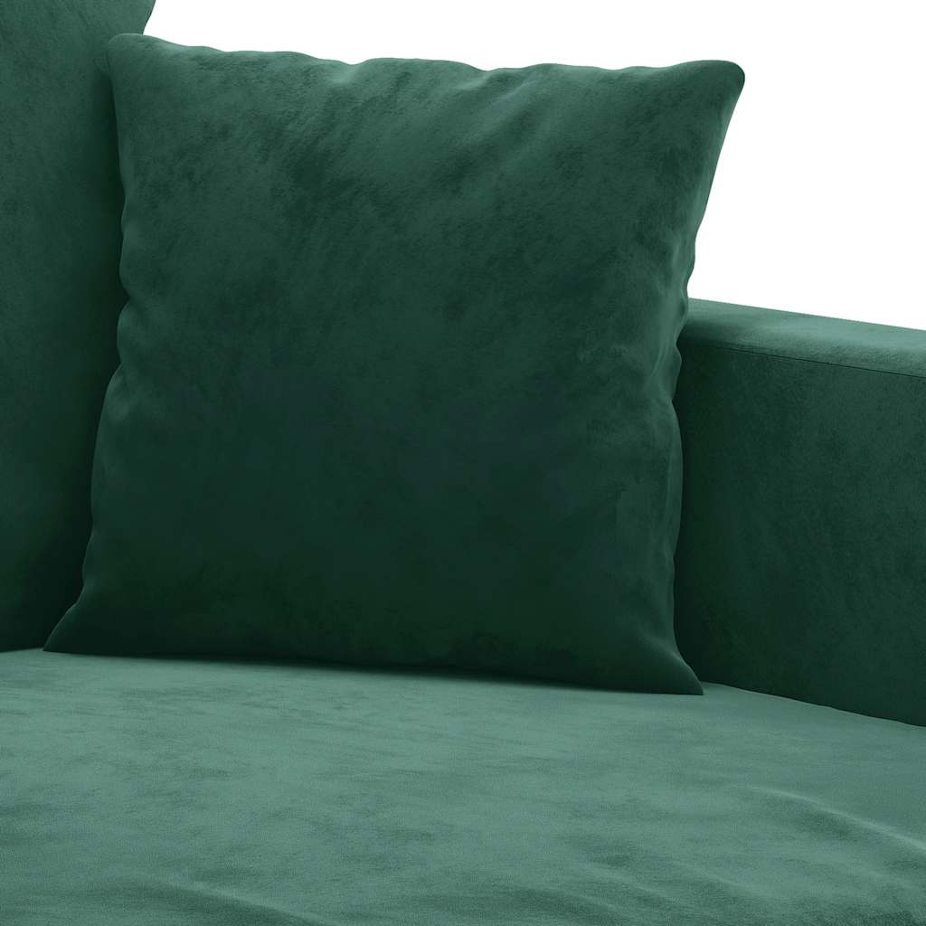 2-Sitzer-Sofa Dunkelgrün 140 cm Samt