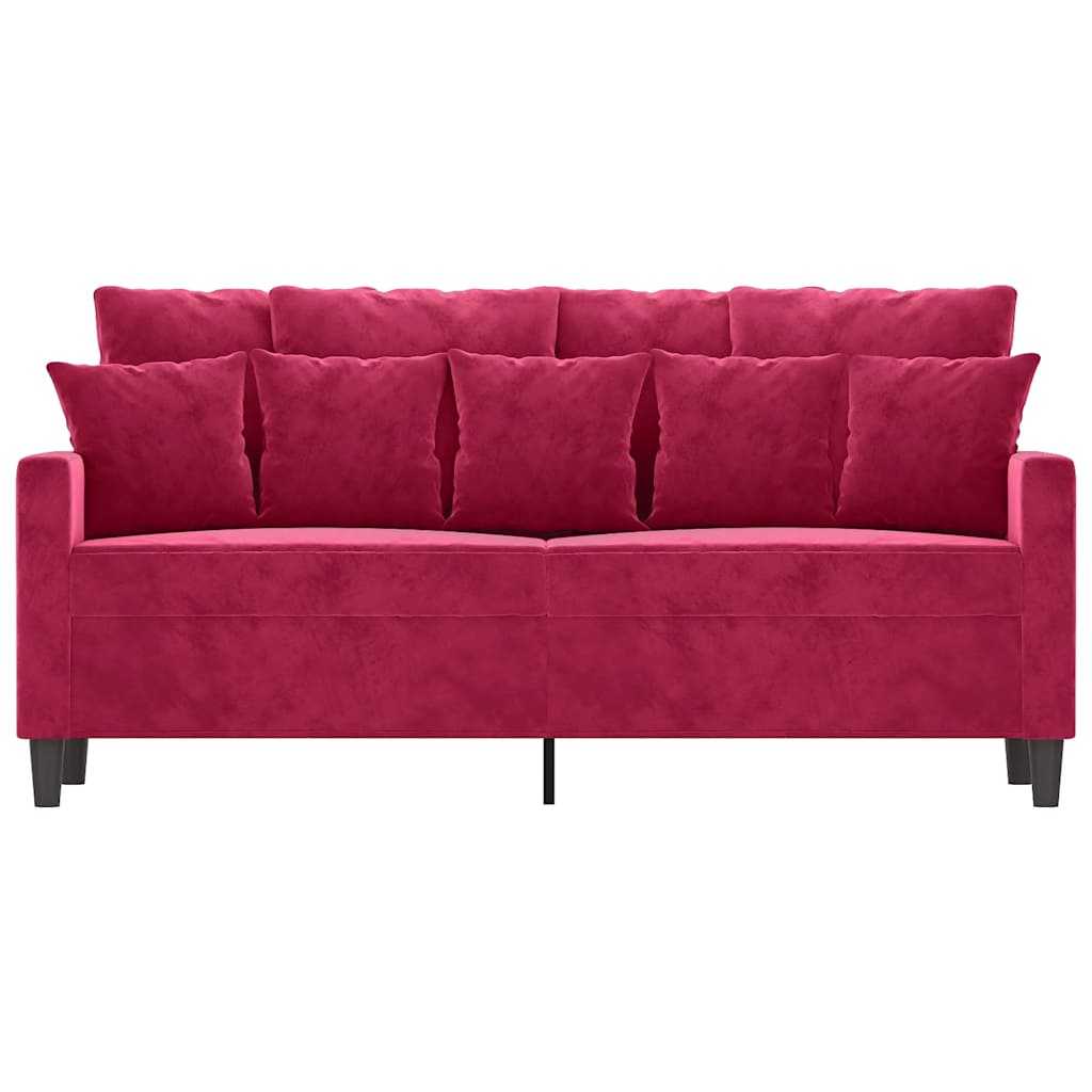 2-Sitzer-Sofa Weinrot 140 cm Samt