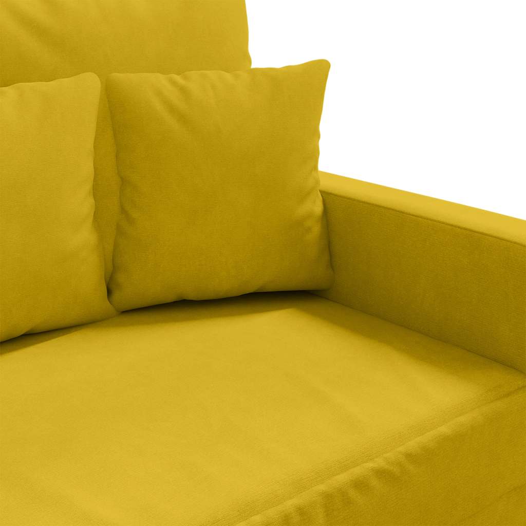 2-Sitzer-Sofa Gelb 140 cm Samt