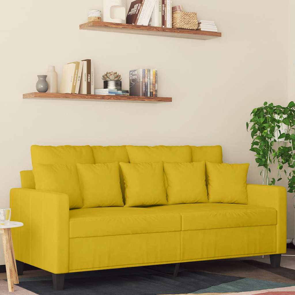 2-Sitzer-Sofa Gelb 140 cm Samt