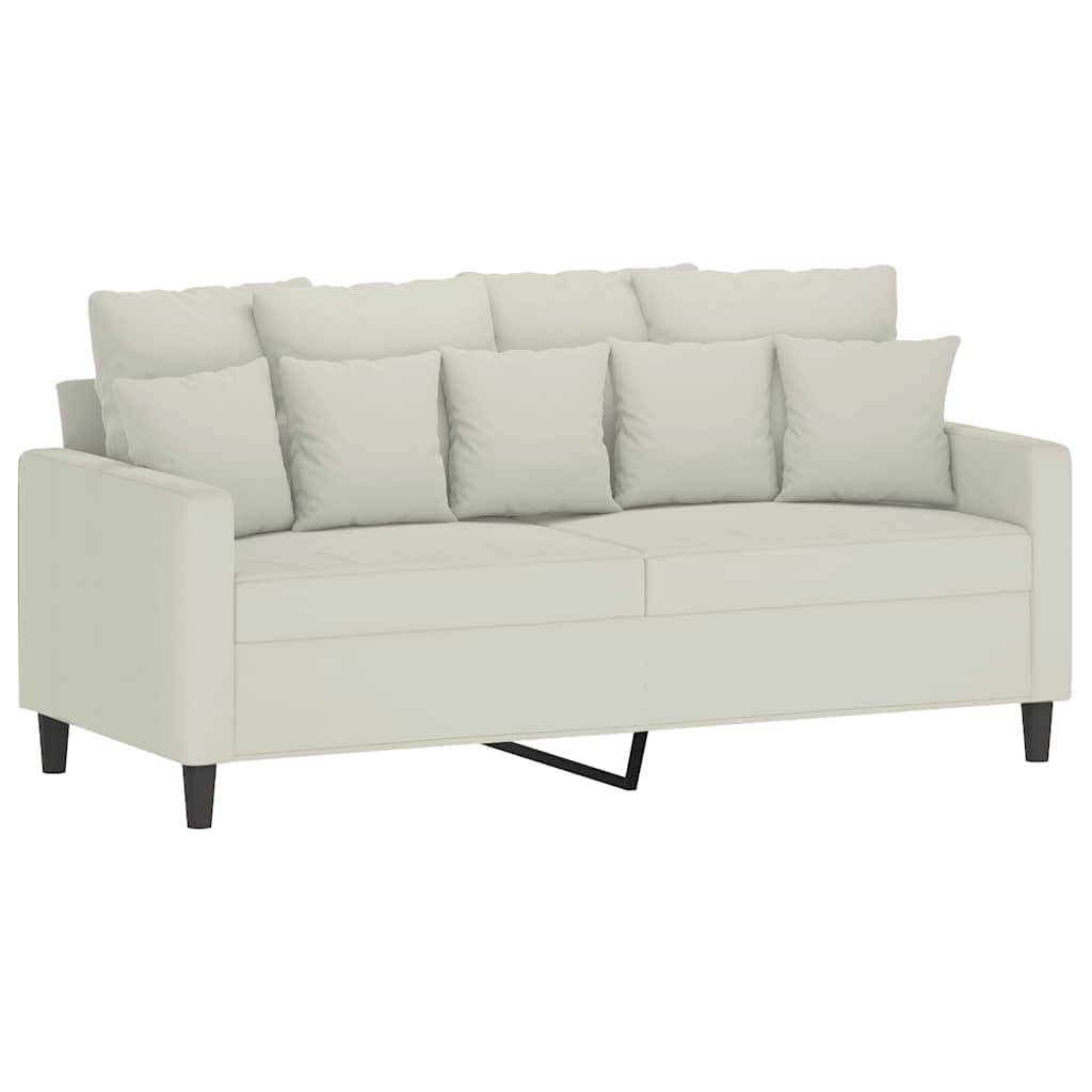 2-Sitzer-Sofa Creme 140 cm Samt