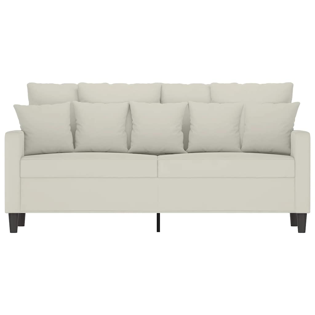 2-Sitzer-Sofa Creme 140 cm Samt