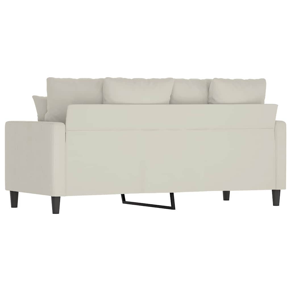 2-Sitzer-Sofa Creme 140 cm Samt