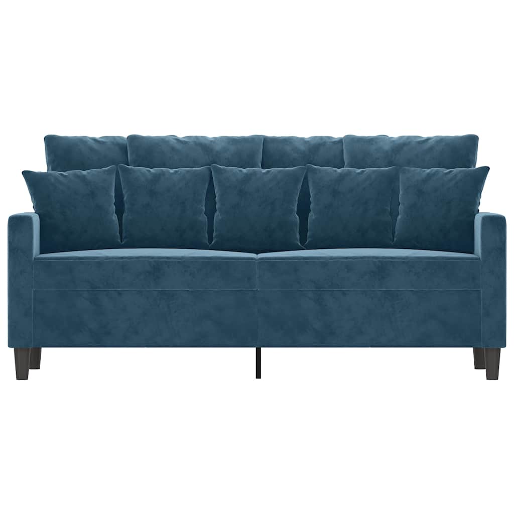 2-Sitzer-Sofa Blau 140 cm Samt