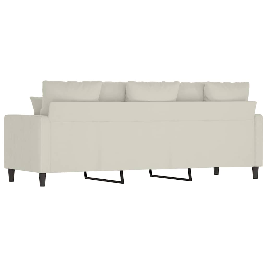 3-Sitzer-Sofa Creme 180 cm Samt