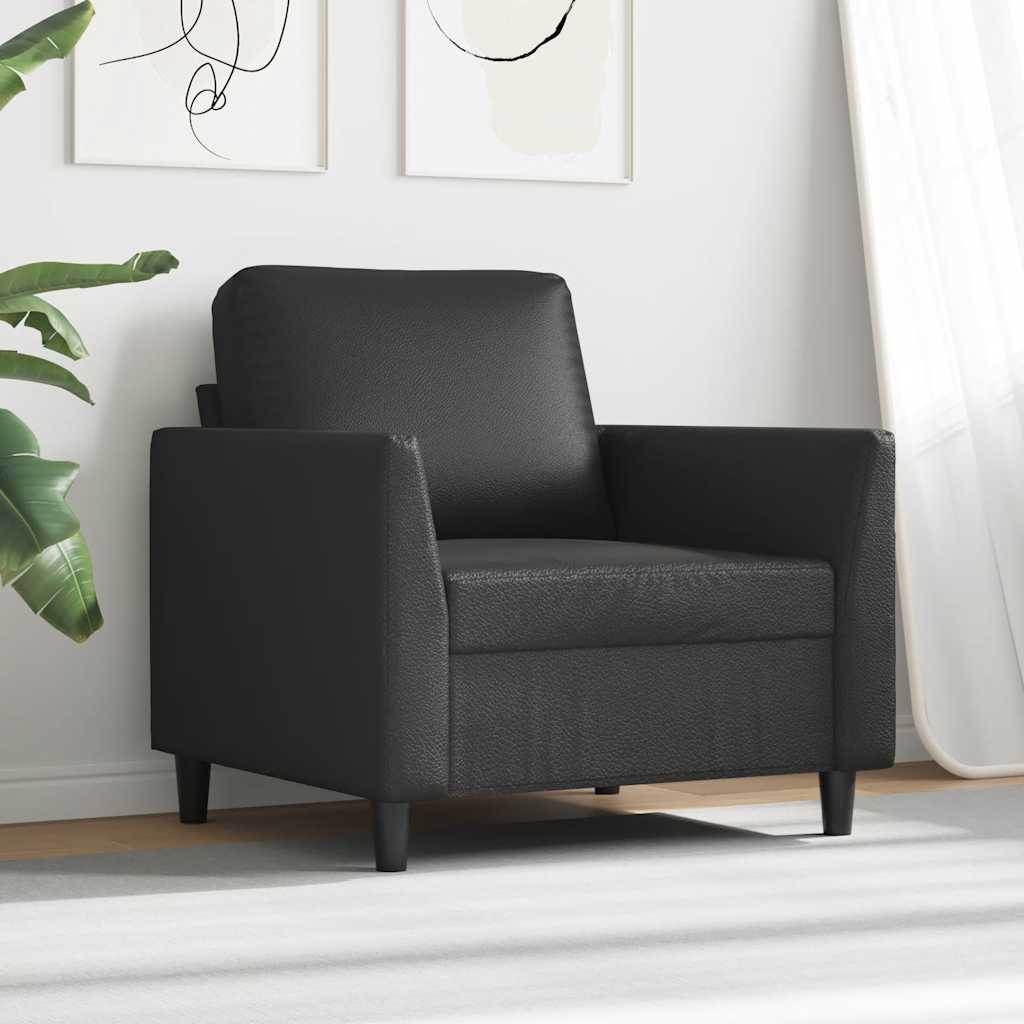 Sessel Schwarz 60 cm Kunstleder