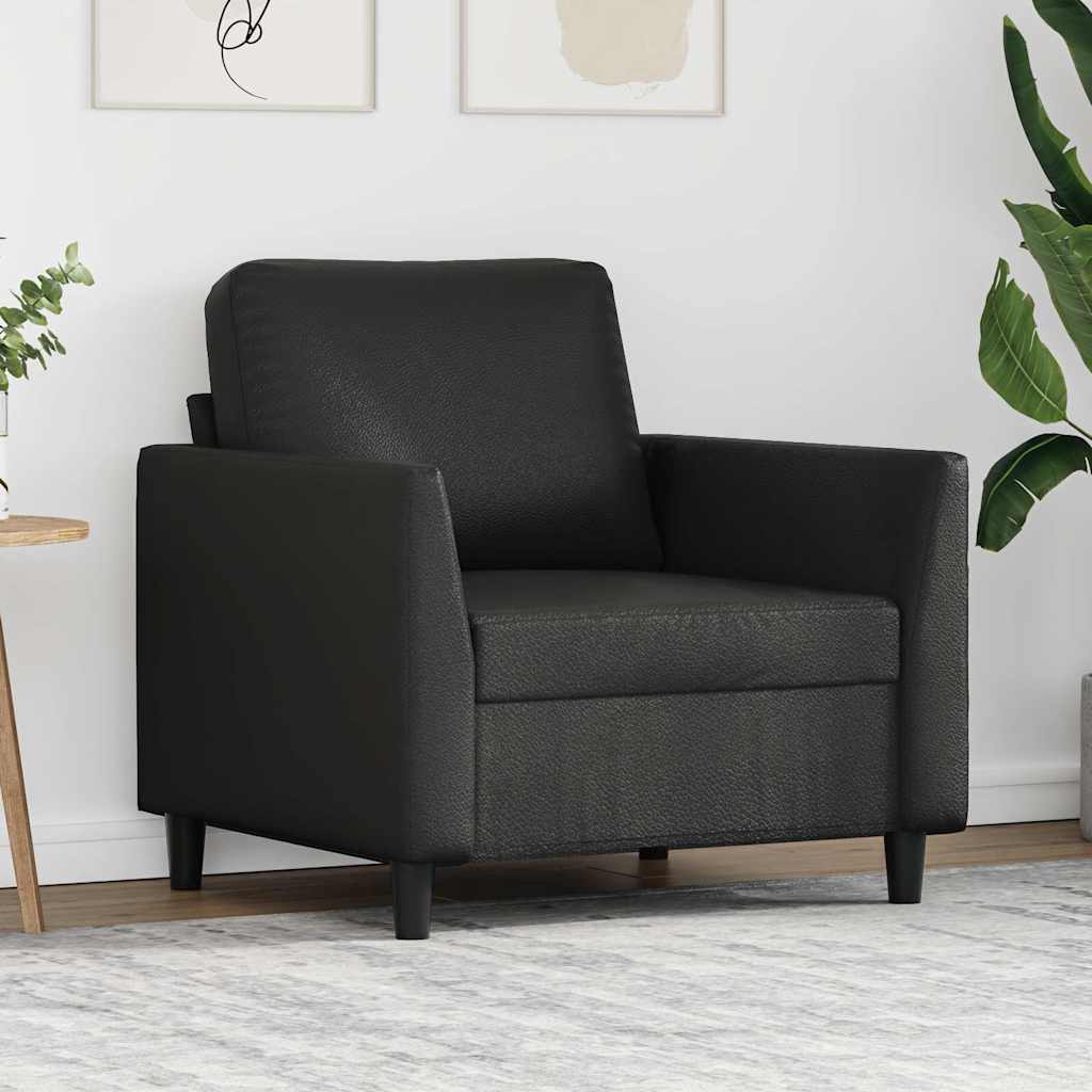 Sessel Schwarz 60 cm Kunstleder