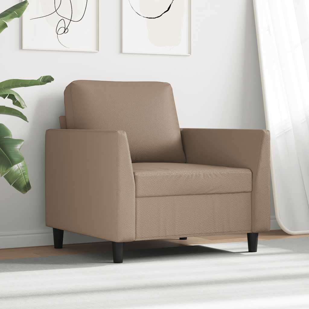Sessel Cappuccino-Braun 60 cm Kunstleder