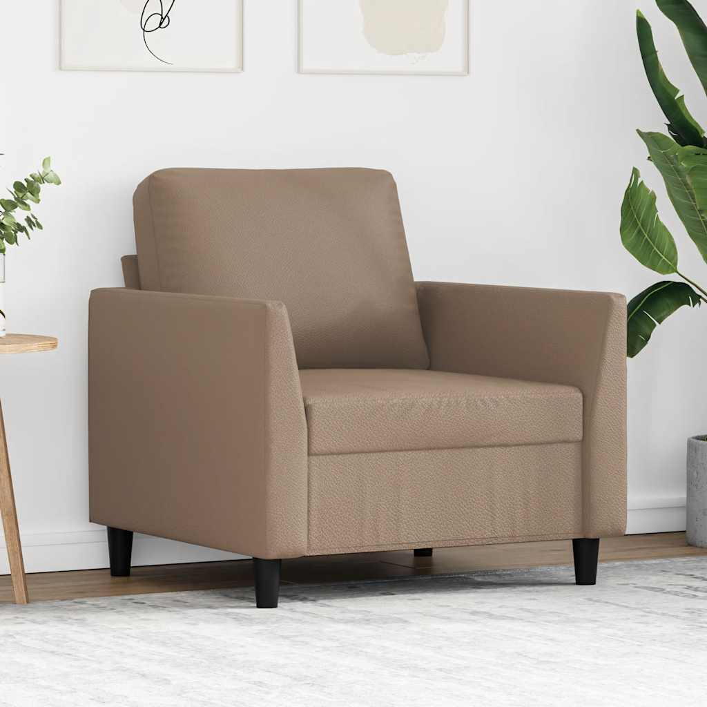 Sessel Cappuccino-Braun 60 cm Kunstleder