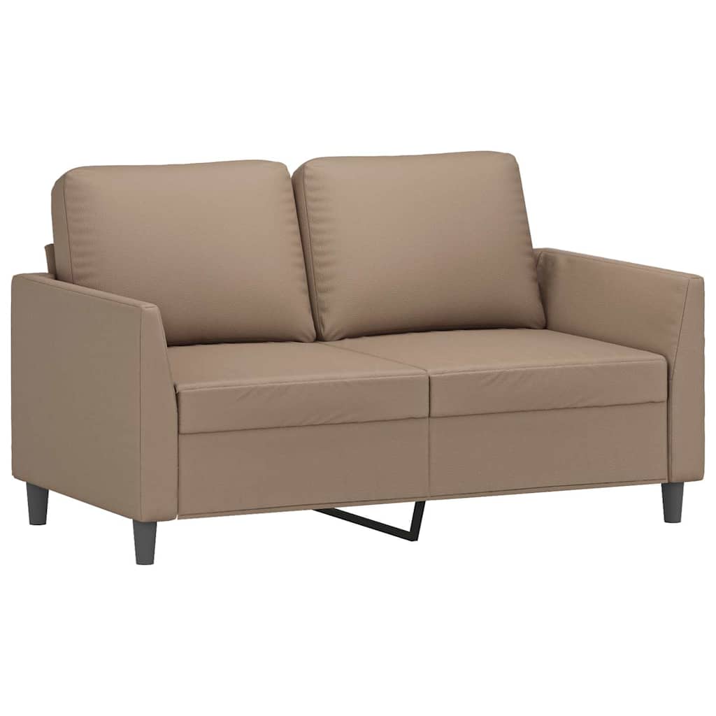 2-Sitzer-Sofa Cappuccino-Braun 120 cm Kunstleder