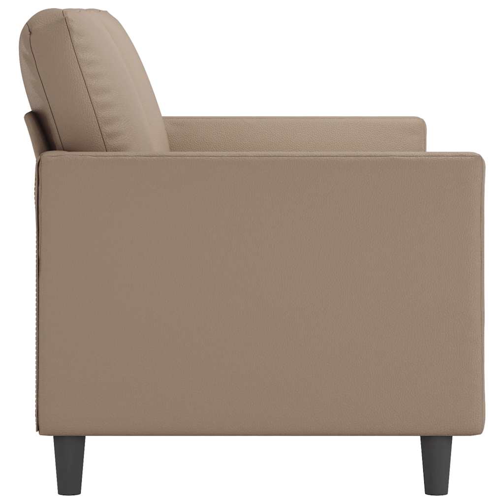 2-Sitzer-Sofa Cappuccino-Braun 140 cm Kunstleder