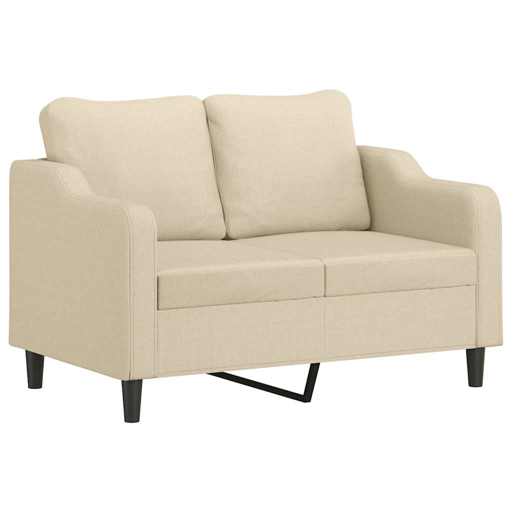 2-Sitzer-Sofa Creme 120 cm Stoff