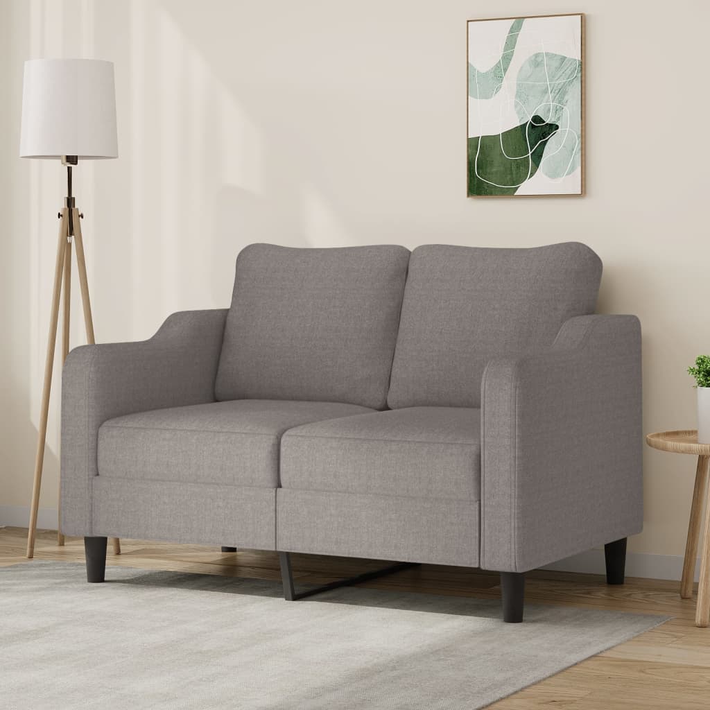 2-Sitzer-Sofa Taupe 120 cm Stoff