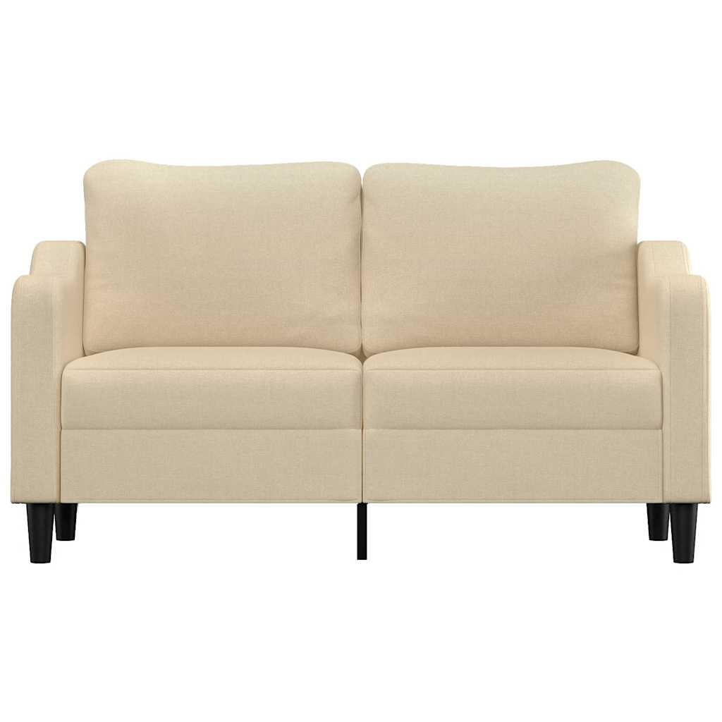 2-Sitzer-Sofa Creme 140 cm Stoff